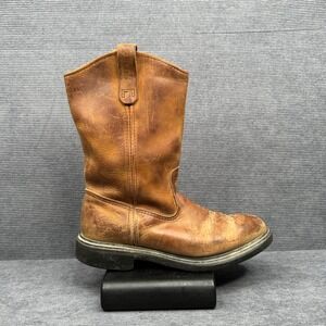 Red Wing SuperSole Pecos Work Boots Mens 7.5 D Brown Leather Made in USA 1105